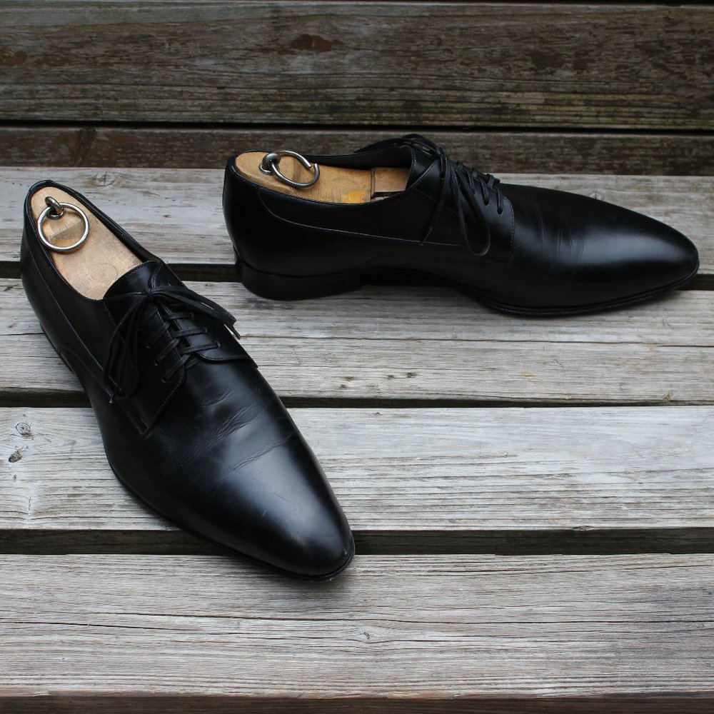 Dior Black Calfskin Leather Derby, EU size 41.5, Made in Italy, GUC